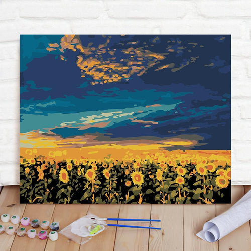 Custom Photo Painting Home Decor Wall Hanging-Beautiful Sunflower PaintingDIY Paint By Numbers  DIY Paint By Numbers