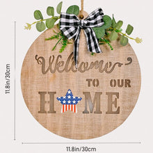 Welcome Sign with Light for Front Door Farmhouse Wreath Porch Decor Hanging Decoration Gifts