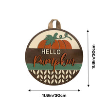 Fall Welcome Sign for Front Door Hello Pumpkin Farmhouse Wreath Porch Decor Hanging Decoration Gifts