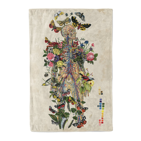 Anatomical Botanical Tapestry Wall Hanging Thicket Design Home Decorations