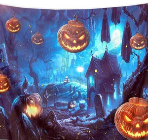 Halloween Gift Pumpkin Hanging Tapestry Wall Decor Best Decoration Festival Decor