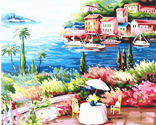 Landscape DIY Paint By Numbers Kits Beautiful Bay DIY Paint By Numbers
