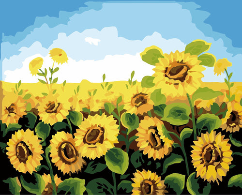 Sunflower DIY Paint By Numbers Kits Creative Wall Art DIY Painting Home Decor