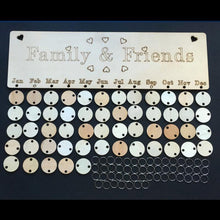 Family Name Celebrations Board Personalized Family Birthdays Board Birthdays Calendar Board