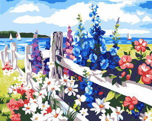 Flower Sea DIY Paint By Numbers Kits Creative Wall Art DIY Handmade Gift Home Decor