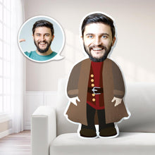 Personalized Photo My face on Pillows Custom Minime Dolls Gag Gifts Toys Men's Trench Coat