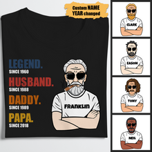Personalized Name Cartoon T-Shirt Black Personalized Shirt Best Gift For Grandpa