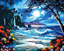Landscape Paint By Numbers Kits Moonlight Coast Paint By Numbers Kits