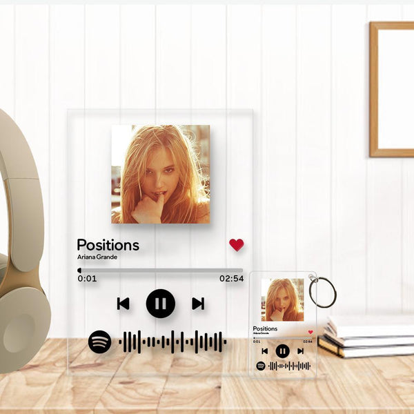 Spotify Code Music Plaque Frame A Same Design Keychain for Free £¨ 5.9IN X 7.7IN & 2.1IN X 3.4IN £©