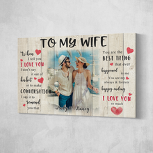 Custom Lover Photo Wall Decor Painting Canvas Love Letter to Wife