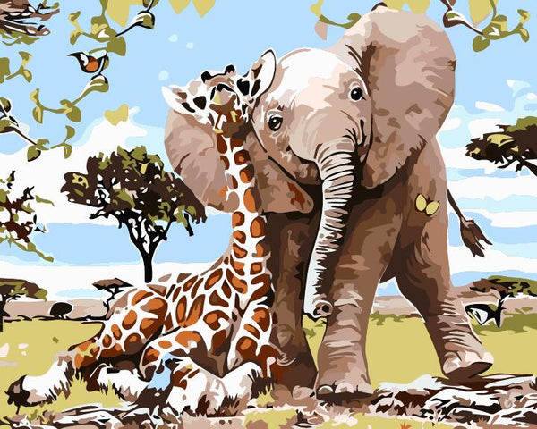Friendly Animals Paint By Numbers Kits Africa Paradise Paint By Numbers Kits