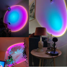 Sunset Projector Lamp Rainbow Glow (Blue, Pink & Orange) Aura Glow Lights  Rainbow Projection Lamp Decor For Bedroom