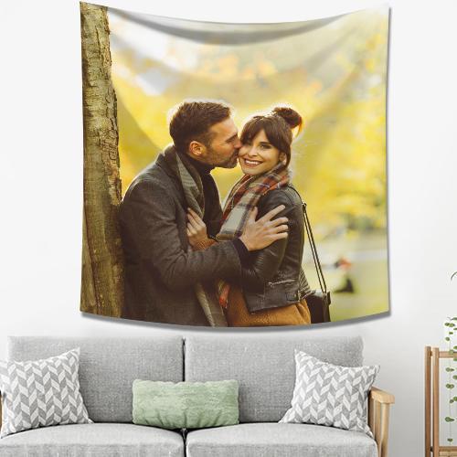 Custom Photo Tapestry  Personalized Short Plush Wall Decor Hanging Painting Gift For Her