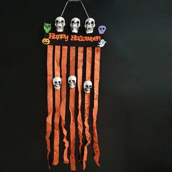 Bloody Skull Door Curtain Decorations Gift for Halloween Theme Party