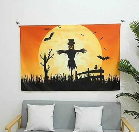 Halloween Gift Pumpkin Hanging Tapestry Wall Decor Best Decoration Festival Decor