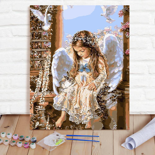 Custom Photo Painting Home Decor Wall Hanging-Angel's Waiting Painting DIY Paint By Numbers
