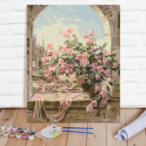 Custom Photo Painting Home Decor Wall Hanging-A View In Front Of The Window Painting DIY Paint By Numbers