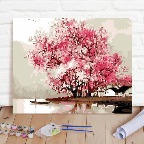 Custom Photo Painting Home Decor Wall Hanging-Jiangnan Misty Rain Painting DIY Paint By Numbers