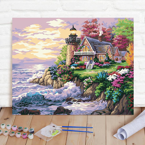 Christmas Gifts Custom Photo Painting Home Decor Wall Hanging-Dream by the sea Painting DIY Paint By Numbers