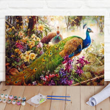 Custom Photo Painting Home Decor Wall Hanging-A peacock Painting DIY Paint By Numbers