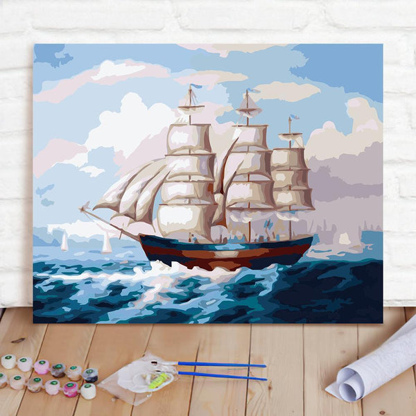 Custom Photo Painting Home Decor Wall Hanging-Smooth sailing Painting DIY Paint By Numbers