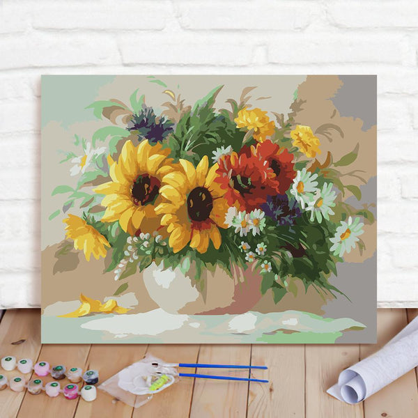 Custom Photo Painting Home Decor Wall Hanging-Fresh flowers Painting DIY Paint By Numbers