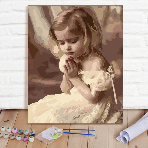 Custom Photo Painting Home Decor Wall Hanging-prayer Painting DIY Paint By Numbers