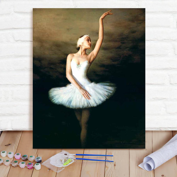 Custom Photo Painting Home Decor Wall Hanging-Swan Maiden Painting DIY Paint By Numbers