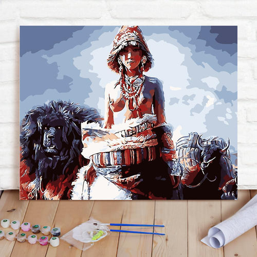 Custom Photo Painting Home Decor Wall Hanging-Tibetan Style Painting DIY Paint By Numbers