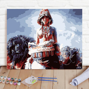 Custom Photo Painting Home Decor Wall Hanging-Tibetan Style Painting DIY Paint By Numbers