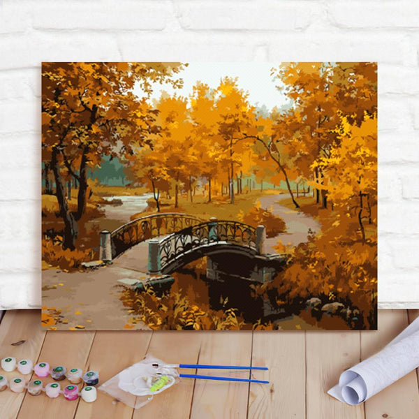 Custom Photo Painting Home Decor Wall Hanging-Beautiful Late Autumn PaintingDIY Paint By Numbers  DIY Paint By Numbers