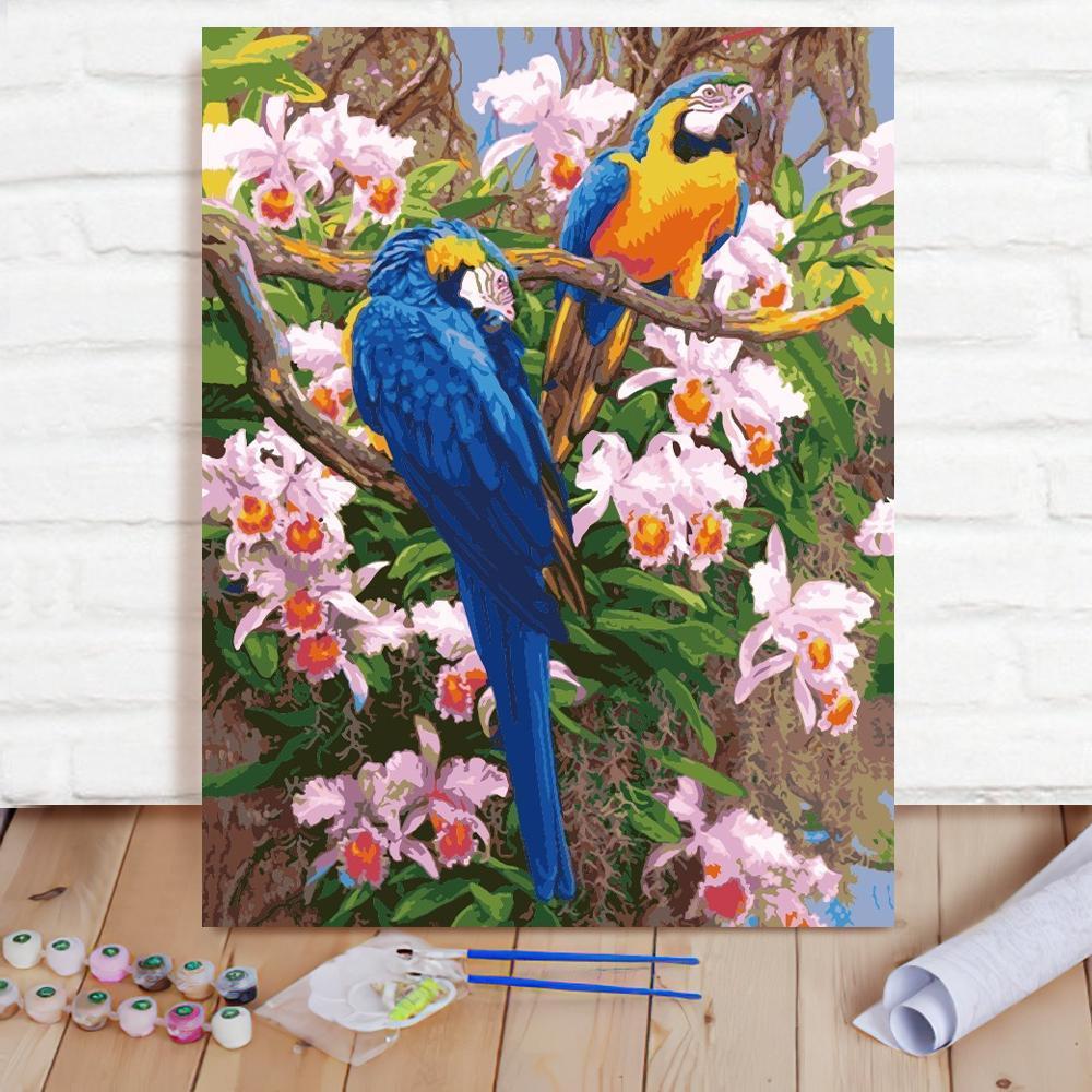 Custom Photo Painting Home Decor Wall Hanging-Parrot PaintingDIY Paint By Numbers  DIY Paint By Numbers
