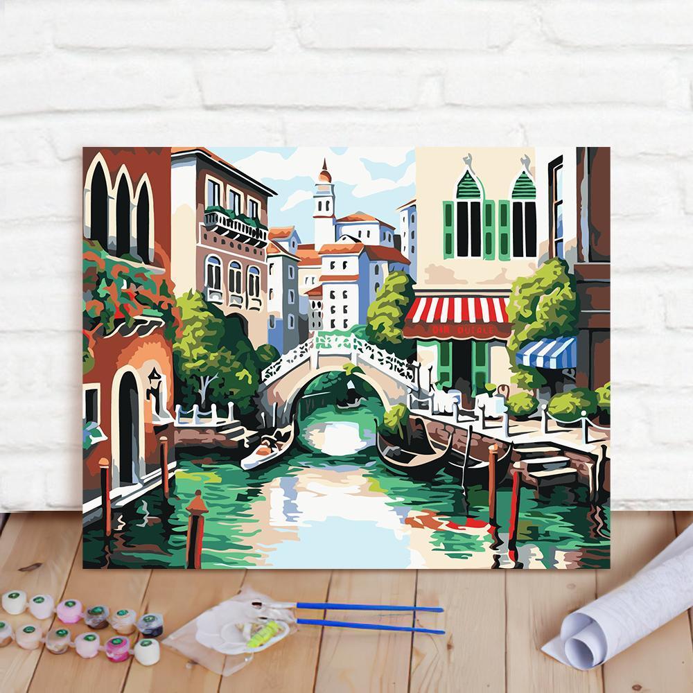 Custom Photo Painting Home Decor Wall Hanging-Jiangnan Town PaintingDIY Paint By Numbers  DIY Paint By Numbers