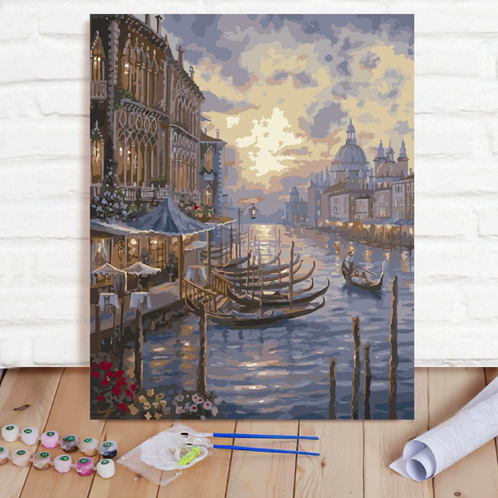 Custom Photo Painting Home Decor Wall Hanging-Seaside City PaintingDIY Paint By Numbers  DIY Paint By Numbers