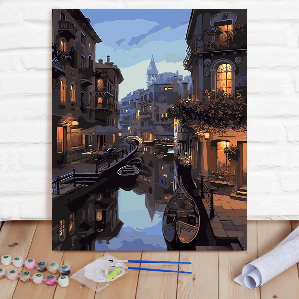 Custom Photo Painting Home Decor Wall Hanging-The Small Town Of Venice PaintingDIY Paint By Numbers  DIY Paint By Numbers