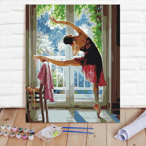 Custom Photo Painting Home Decor Wall Hanging-Balcony Ballet PaintingDIY Paint By Numbers  DIY Paint By Numbers