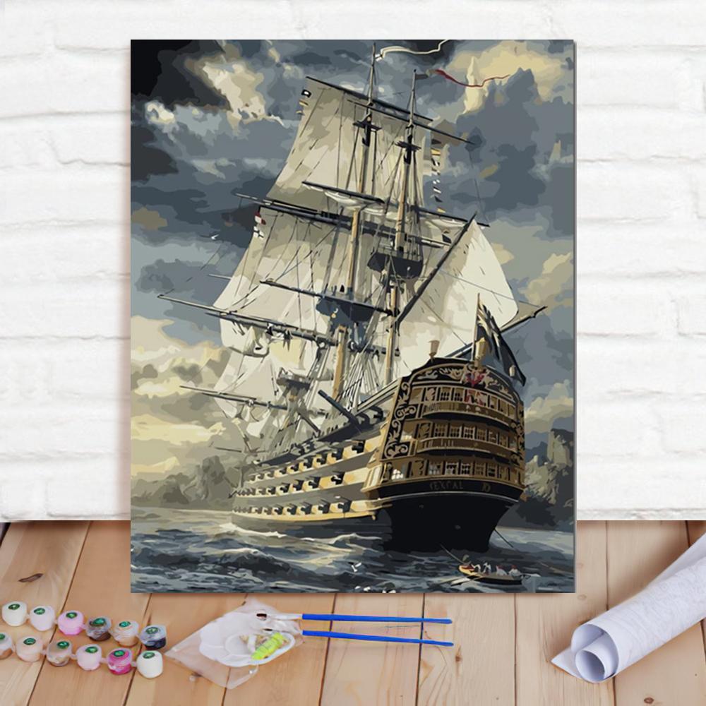 Custom Photo Painting Home Decor Wall Hanging-Ride The Wind And Waves PaintingDIY Paint By Numbers  DIY Paint By Numbers