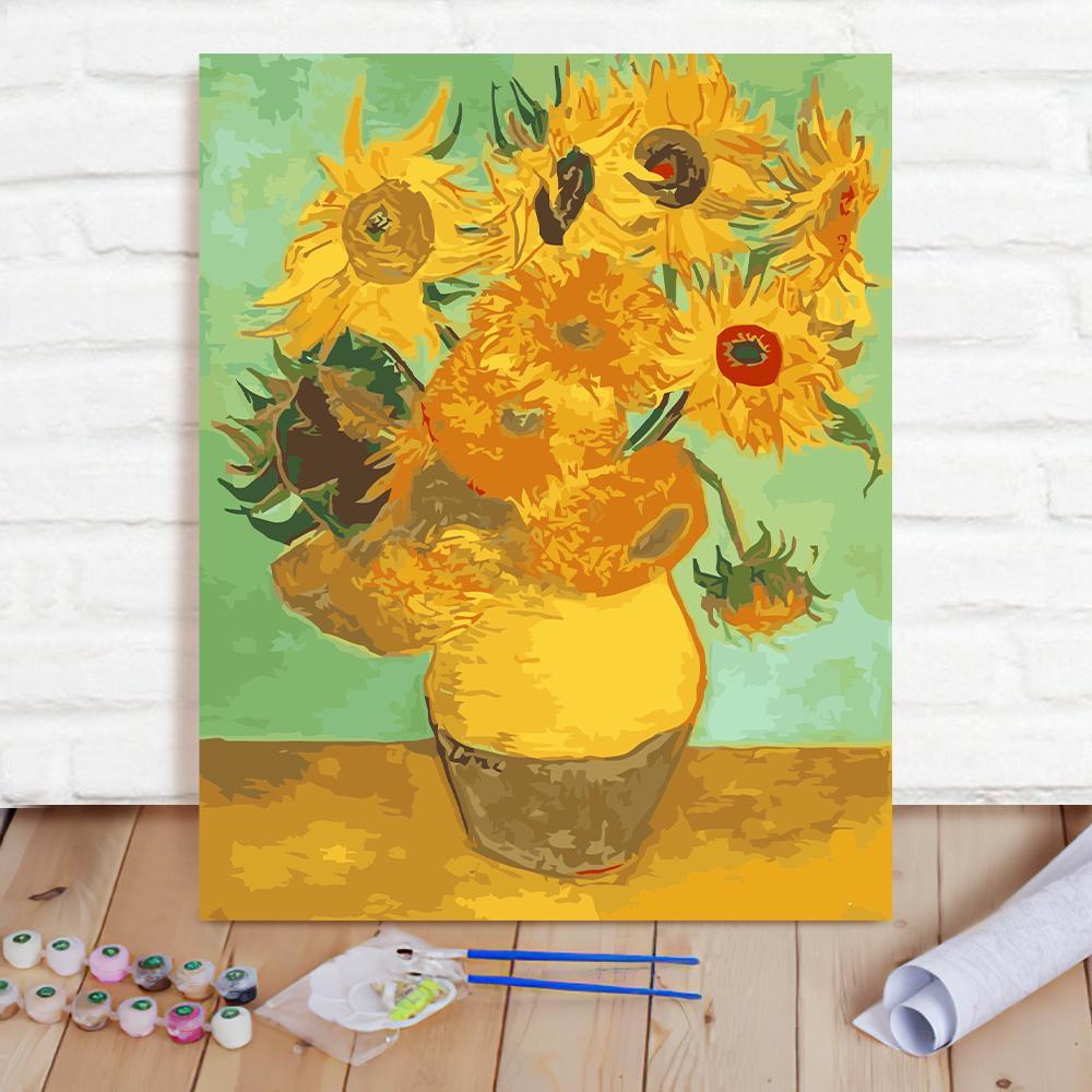 Custom Photo Painting Home Decor Wall Hanging-Sunflower Works PaintingDIY Paint By Numbers  DIY Paint By Numbers