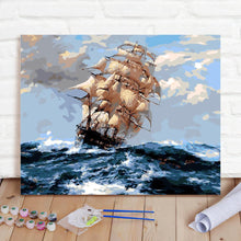 Custom Photo Painting Home Decor Wall Hanging-Ride The Wind And Waves Across The Board PaintingDIY Paint By Numbers  DIY Paint By Numbers