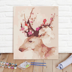 Custom Photo Painting Home Decor Wall Hanging-Sika Deer Painting DIY Paint By Numbers