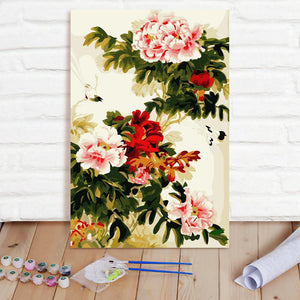 Custom Photo Painting Home Decor Wall Hanging-Peony Painting DIY Paint By Numbers