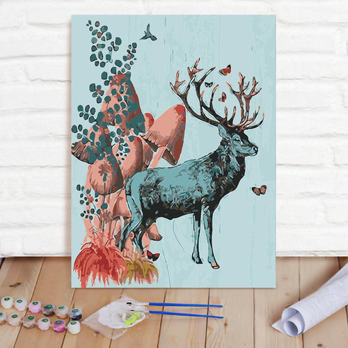 Custom Photo Painting Home Decor Wall Hanging-Deer King Painting DIY Paint By Numbers