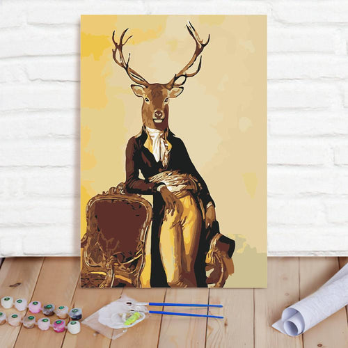 Custom Photo Painting Home Decor Wall Hanging-Noble Antlers Painting DIY Paint By Numbers