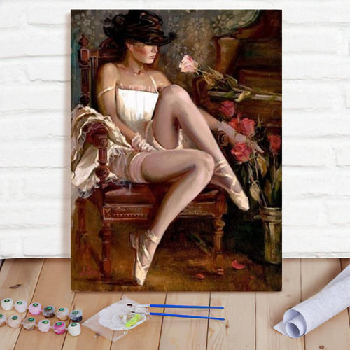 Custom Photo Painting Home Decor Wall Hanging-Sexy Dancer Painting DIY Paint By Numbers