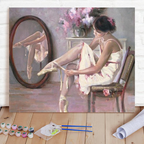 Custom Photo Painting Home Decor Wall Hanging-Beautiful Dancer Painting DIY Paint By Numbers