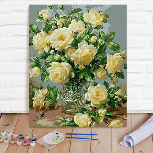 Custom Photo Painting Home Decor Wall Hanging-Flower 2 Painting DIY Paint By Numbers