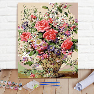 Custom Photo Painting Home Decor Wall Hanging-Flower 3 Painting DIY Paint By Numbers