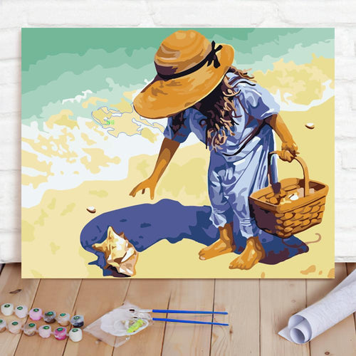 Custom Photo Painting Home Decor Wall Hanging-Rush To The Sea Painting DIY Paint By Numbers