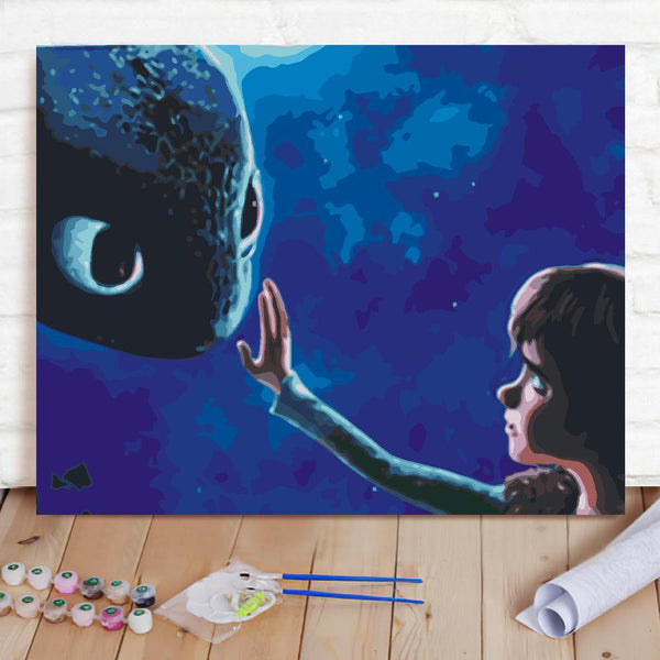Custom Photo Painting Home Decor Wall Hanging-How To Train Your Dragon Painting DIY Paint By Numbers