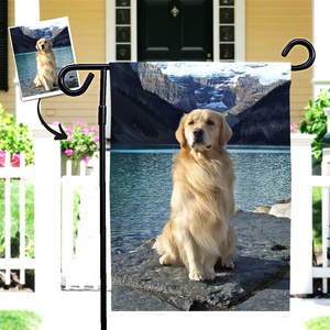 Custom Cute Dog Photo Outdoor Garden Flag  (12in x 18in)